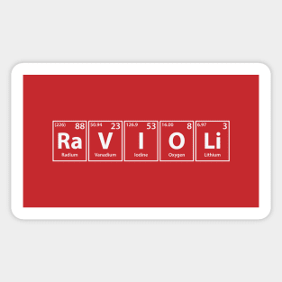 Ravioli (Ra-V-I-O-Li) Periodic Elements Spelling Sticker